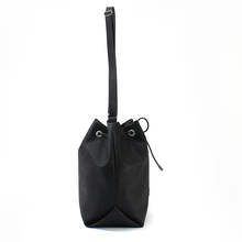 Load image into Gallery viewer, BUCKET BAG // large bag made of cork // black
