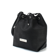 Load image into Gallery viewer, BUCKET BAG // large bag made of cork // black
